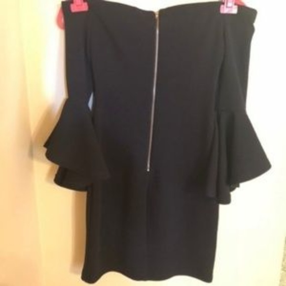 NEW Off-The-Shoulder Little Black Cocktail Dress - Picture 6 of 7